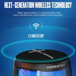 HOPESTAR P49 トーンパルス RGBライト 防水 Bluetoothスピーカー, P49(ブルー), P49(ブラック), P49(グレー)
