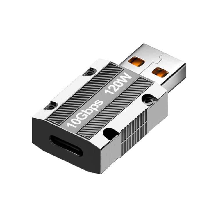 120W Type-CメスからUSB 3.0オス 亜鉛合金直線アダプター、Type-CメスからUSB 3.0オス直線