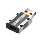 120W Type-CメスからUSB 3.0オス 亜鉛合金直線アダプター、Type-CメスからUSB 3.0オス直線