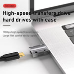 120W Type-CメスからUSB 3.0オス 亜鉛合金直線アダプター、Type-CメスからUSB 3.0オス直線