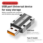 120W Type-CメスからUSB 3.0オス 亜鉛合金直線アダプター、Type-CメスからUSB 3.0オス直線