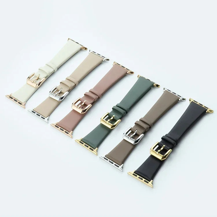 シルクレザーウォッチバンド、Apple Watch Series 8&7 41mm / SE 2&6&SE&5&4 40mm 用、Apple Watch Ultra 49mm / Series 8&7 45mm / SE 2&6&SE&5&4 44mm 用