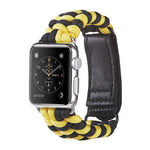 パラコード プレーンウィーブ フック＆ループファスナーナイロンウォッチバンド、Apple Watch Series 8&7 41mm / SE 2&6&SE&5&4 40mm 用、Apple Watch Ultra 49mm / Series 8&7 45mm / SE 2&6&SE&5&4 44mm 用