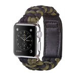 パラコード プレーンウィーブ フック＆ループファスナーナイロンウォッチバンド、Apple Watch Series 8&7 41mm / SE 2&6&SE&5&4 40mm 用、Apple Watch Ultra 49mm / Series 8&7 45mm / SE 2&6&SE&5&4 44mm 用