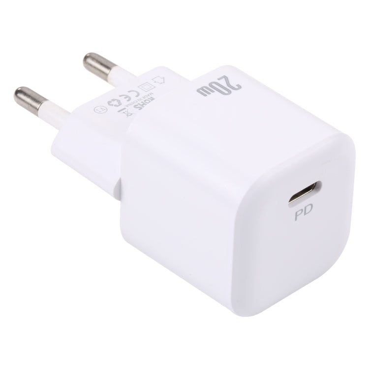 20W PD USB-C/Type-Cインターフェース高速充電チャージャー、仕様：EUプラグ、EUプラグ