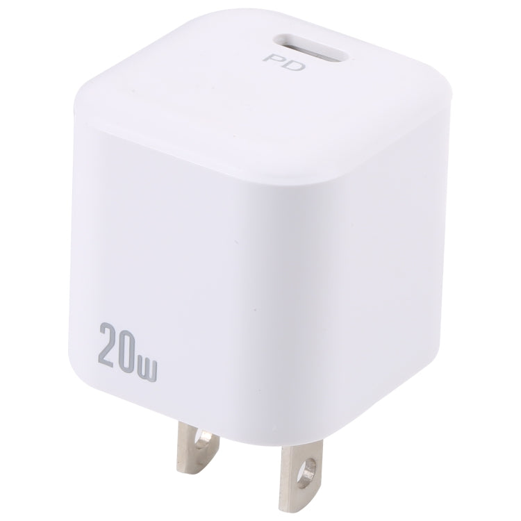 20W PD USB-C/Type-Cインターフェース高速充電チャージャー、仕様：USプラグ、USプラグ
