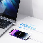 USAMS US-SJ604 U84 2.4A USBから8ピン充電データケーブル、8ピン 2m