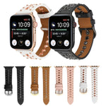 パンクリベット本革ウォッチバンド、Apple Watch Series 7 41mm / 6 & SE & 5 & 4 40mm 用、Apple Watch Ultra 49mm / Series 8&7 45mm / SE 2&6&SE&5&4 44mm 用