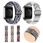 エスニックスタイルバックル伸縮ウォッチバンド、Apple Watch Series 7 41mm / 6 & SE & 5 & 4 40mm 用、Apple Watch Ultra 49mm / Series 8&7 45mm / SE 2&6&SE&5&4 44mm 用