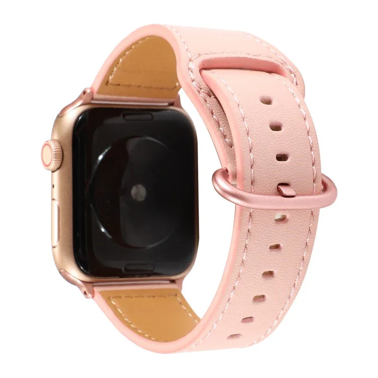 無地本革ウォッチバンド、Apple Watch シリーズ 7 41mm / 6 & SE & 5 & 4 40mm / 3 & 2 & 1 38mm 用、Apple Watch シリーズ 7 45mm / 6 & SE & 5 & 4 44mm / 3 & 2 & 1 42mm 用