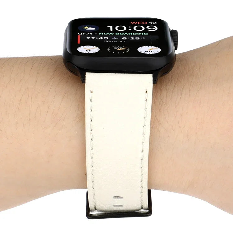 カウハイドテクスチャーレザーウォッチバンド、Apple Watch シリーズ 8&7 41mm / SE 2&6&SE&5&4 40mm / 3&2&1 38mm 用、Apple Watch シリーズ 7 45mm / 6 & SE & 5 & 4 44mm / 3 & 2 & 1 42mm 用、Apple Watch シリーズ 7 41mm / 6 & SE & 5 & 4 40mm / 3 & 2 & 1 38mm 用