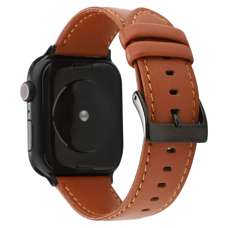 カウハイドテクスチャーレザーウォッチバンド、Apple Watch シリーズ 8&7 41mm / SE 2&6&SE&5&4 40mm / 3&2&1 38mm 用、Apple Watch シリーズ 7 45mm / 6 & SE & 5 & 4 44mm / 3 & 2 & 1 42mm 用、Apple Watch シリーズ 7 41mm / 6 & SE & 5 & 4 40mm / 3 & 2 & 1 38mm 用
