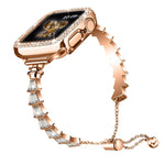 フルダイヤモンドクラウンメタルウォッチバンド、Apple Watch Series 8&7 45mm / SE 2&6&SE&5&4 44mm 用、Apple Watch Series 8&7 41mm / SE 2&6&SE&5&4 40mm 用
