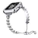 フルダイヤモンドクラウンメタルウォッチバンド、Apple Watch Series 8&7 45mm / SE 2&6&SE&5&4 44mm 用、Apple Watch Series 8&7 41mm / SE 2&6&SE&5&4 40mm 用