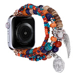 Beaded Posey Wings Bracelet Watch Band, For Apple Watch Series 8&7 45mm / SE 2&6&SE&5&4 44mm, For Apple Watch Series 8&7 41mm / SE 2&6&SE&5&4 40mm