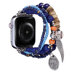Beaded Posey Wings Bracelet Watch Band, For Apple Watch Series 8&7 45mm / SE 2&6&SE&5&4 44mm, For Apple Watch Series 8&7 41mm / SE 2&6&SE&5&4 40mm