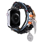Beaded Posey Wings Bracelet Watch Band, For Apple Watch Series 8&7 45mm / SE 2&6&SE&5&4 44mm, For Apple Watch Series 8&7 41mm / SE 2&6&SE&5&4 40mm