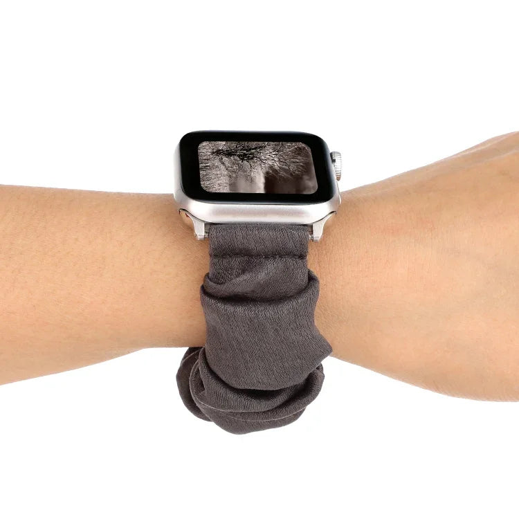 布＋ステンレススチールヘアリングウォッチバンド、Apple Watch シリーズ 7 41mm / 6 & SE & 5 & 4 40mm / 3 & 2 & 1 38mm 用、Apple Watch シリーズ 7 45mm / 6 & SE & 5 & 4 44mm / 3 & 2 & 1 42mm 用、Apple Watch シリーズ 8&7 41mm / SE 2&6&SE&5&4 40mm / 3&2&1 38mm 用