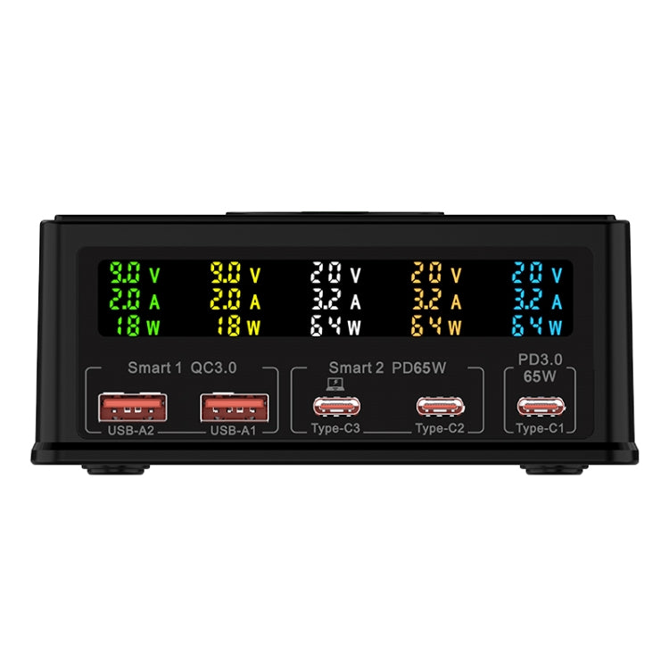 868H 6in1 160W 3 PD Type-C + 2 QC3.0 USBポート マルチポート充電器、868H