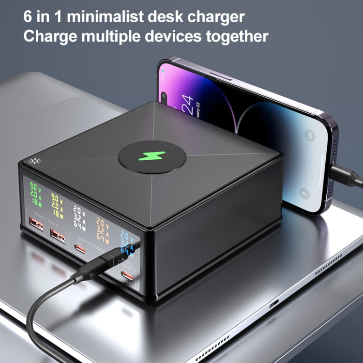 868H 6in1 160W 3 PD Type-C + 2 QC3.0 USBポート マルチポート充電器、868H