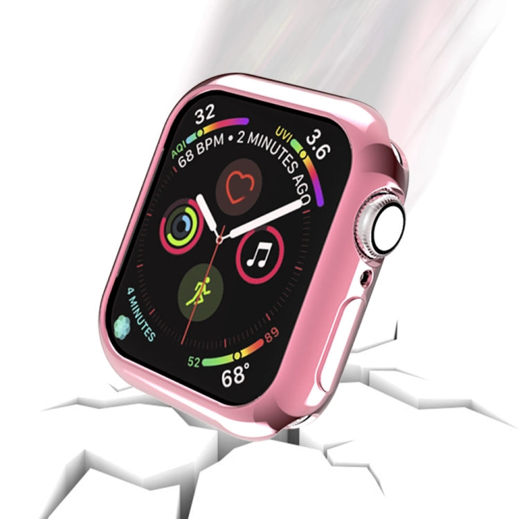 メッキTPU丸穴ホロー保護ケース、Apple Watch Series 3 & 2 & 1 38mm用、Apple Watch Series 6 / 5 / 4 / SE 2025 / 2023 / 2022 44mm用