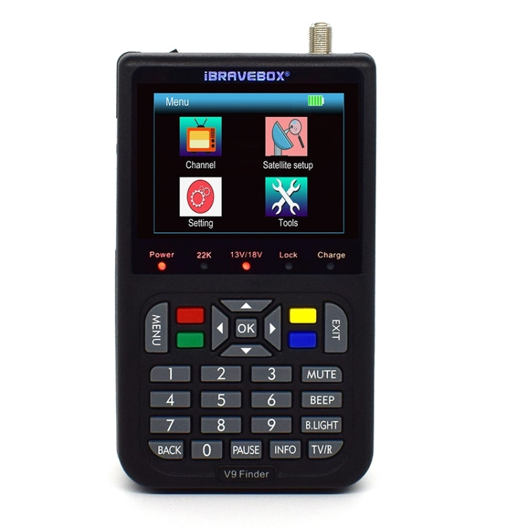 iBRAVEBOX V9 ファインダー デジタル衛星信号ファインダーメーター、EUプラグ、AUプラグ、UKプラグ