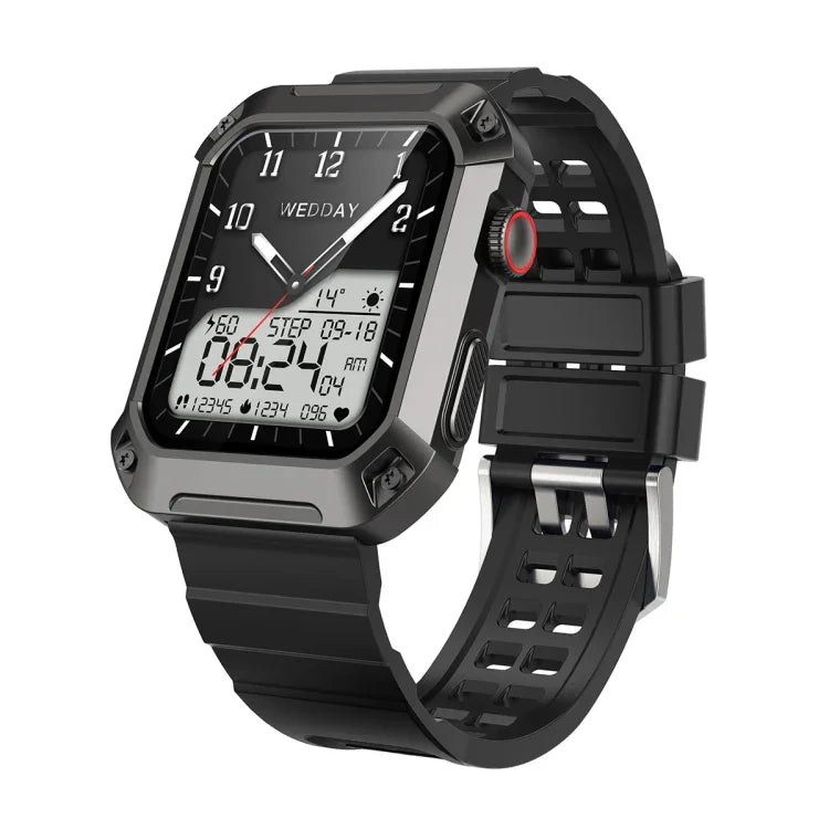Rogbid Tank S2 1.83インチIPSスクリーンスマートウォッチ Bluetooth通話／血圧／睡眠モニタリング対応、S2（ブラック）