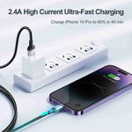 JOYROOM S-UL012A10 エクストラオーディナリーシリーズ 2.4A USB-Aから8ピン高速充電データケーブル、20W 8ピン、1.2m