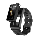 H21 1.14インチ シリコンバンド 取り外し可能スマートウォッチ 温度測定／Bluetooth通話／音声操作対応、シリコンバンド（レッド）、シリコンバンド（ブラック）