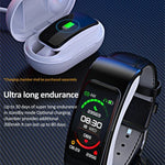 K60 1.08インチ スチールバンド イヤホン取り外し可能 ライフ防水スマートウォッチ Bluetooth通話対応、スチールバンド（ブラック）