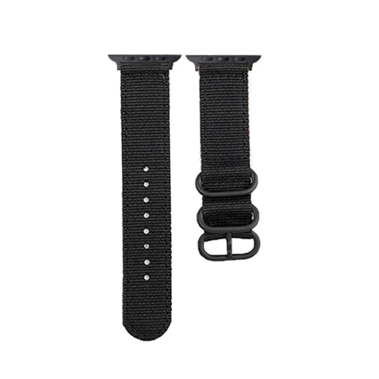 ブラックバックルキャンバスウォッチバンド、Apple Watch Series 8&7 41mm用、Apple Watch Series 8&7 45mm用