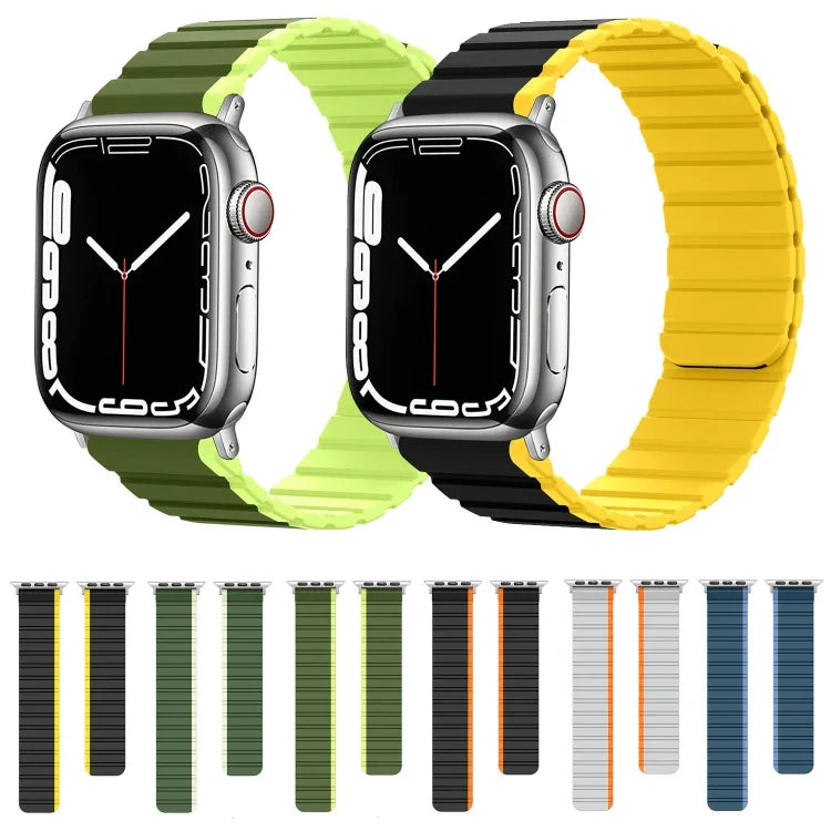 スマートマグネティックシリコンウォッチバンド、Apple Watch Series 8&7 41mm用、Apple Watch Series 8&7 45mm用