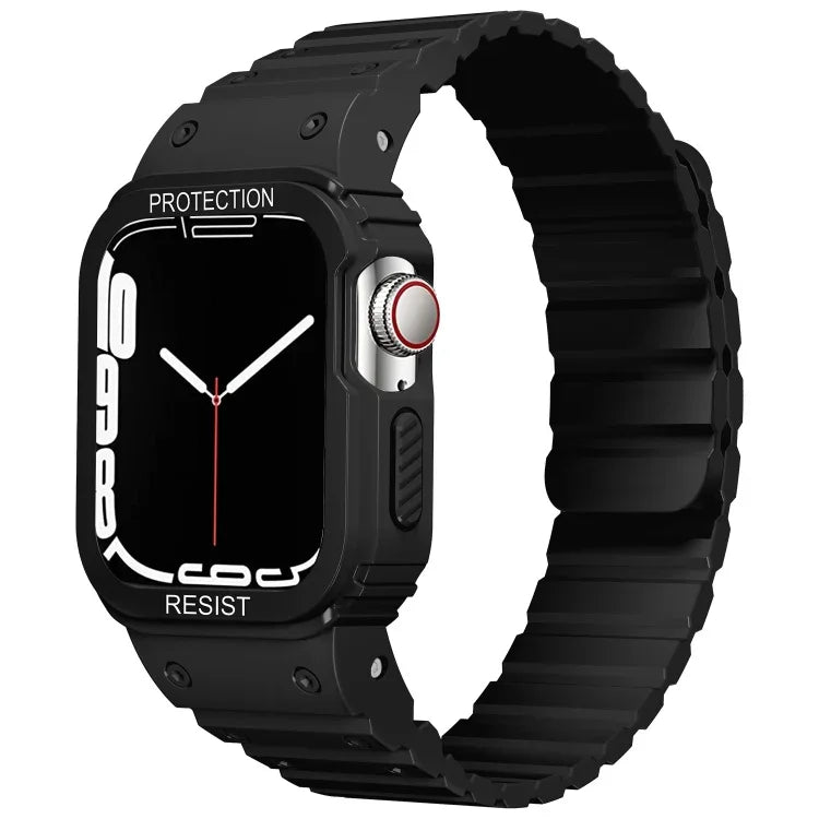 シリコン一体型フレームウォッチバンド、Apple Watch Series 8&7 41mm / SE 2&6&SE&5&4 40mm用、Apple Watch Ultra 49mm用、Apple Watch Series 8&7 45mm / SE 2&6&SE&5&4 44mm用