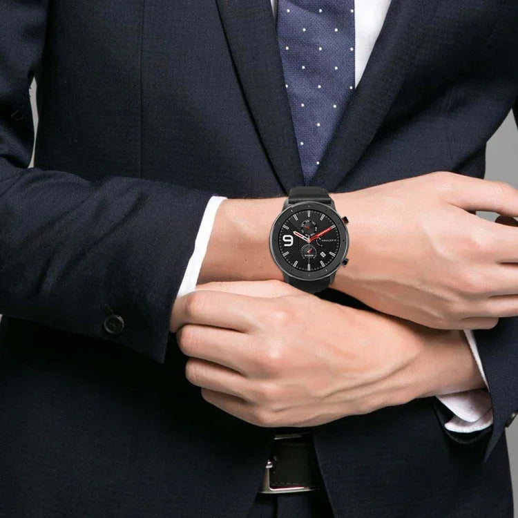 オイルワックス本革時計バンド Amazfit GTR 47mm / Pace / Stratos用、Amazfit 2 Stratos用、Ticwatch Pro / E2 / S2用、Pebble Gen 1用、Pebble Time用