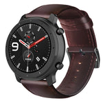 オイルワックス本革時計バンド Amazfit GTR 47mm / Pace / Stratos用、Amazfit 2 Stratos用、Ticwatch Pro / E2 / S2用、Pebble Gen 1用、Pebble Time用