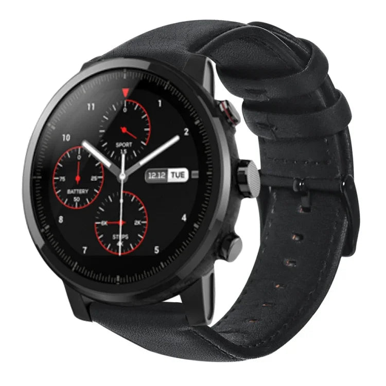 オイルワックス本革時計バンド Amazfit GTR 47mm / Pace / Stratos用、Amazfit 2 Stratos用、Ticwatch Pro / E2 / S2用、Pebble Gen 1用、Pebble Time用