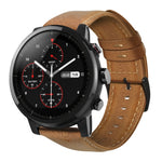 Oil Wax Genuine Leather Watch Band, For Amazfit 2 Stratos, For Ticwatch Pro / E2 / S2, For Pebble Gen 1, For Pebble Time