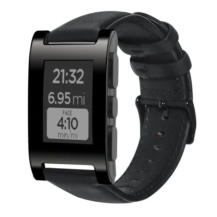 オイルワックス本革時計バンド Amazfit GTR 47mm / Pace / Stratos用、Amazfit 2 Stratos用、Ticwatch Pro / E2 / S2用、Pebble Gen 1用、Pebble Time用