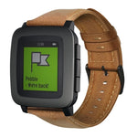 オイルワックス本革時計バンド Amazfit GTR 47mm / Pace / Stratos用、Amazfit 2 Stratos用、Ticwatch Pro / E2 / S2用、Pebble Gen 1用、Pebble Time用