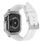 クリスタルクリアポリカーボネートケースシリコンウォッチバンド、Apple Watch Series 8&7 45mm用