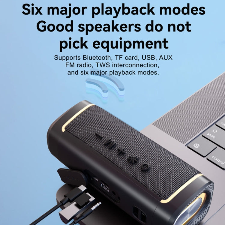 T&G TG375 アウトドア ポータブル LEDライト RGB ワイヤレス Bluetoothスピーカー サブウーファー, TG375