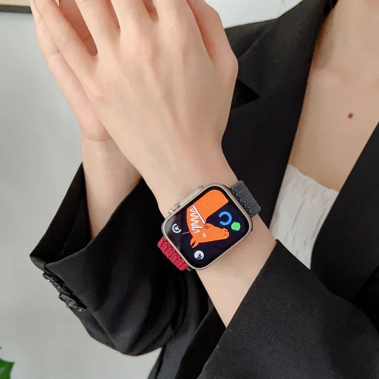 ナイロン編みステッチバックルウォッチバンド、Apple Watch Series 8&7 41mm用、Apple Watch Series 8&7 45mm用