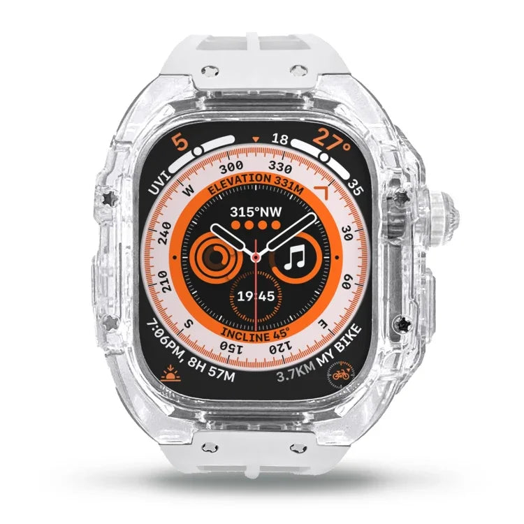 フッ素ゴムクリアアーマーケースウォッチバンド、Apple Watch Ultra 3 / 2 / 1 49mm用