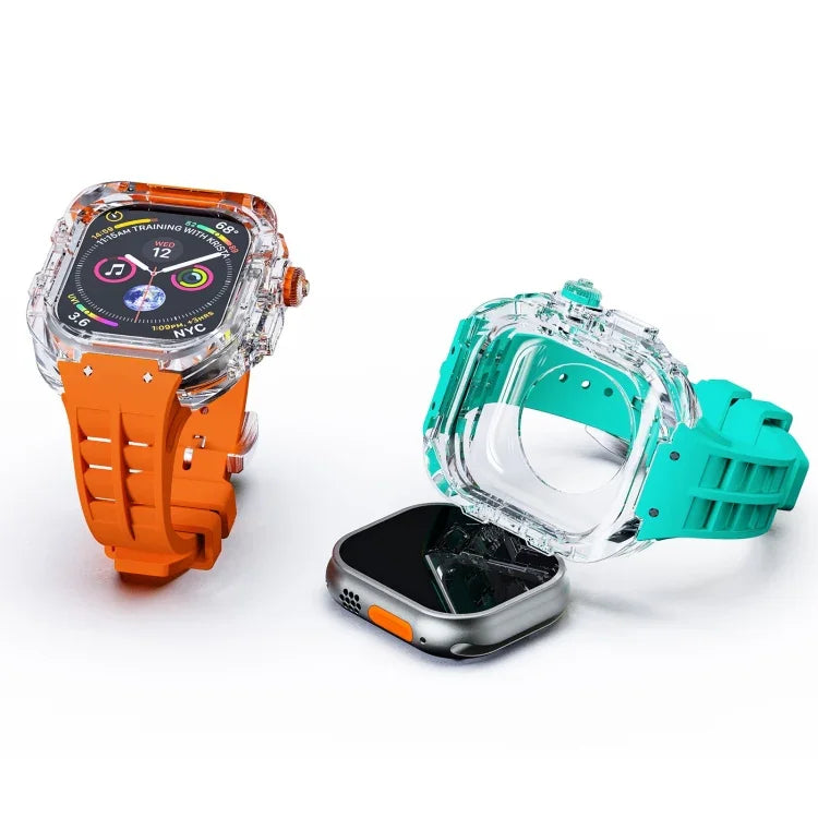 フッ素ゴムクリアアーマーケースウォッチバンド、Apple Watch Ultra 3 / 2 / 1 49mm用