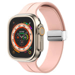 マグネティックフォールドクラスプシリコンウォッチバンド、Apple Watch Series 8&7 45mm用、Apple Watch Series 8&7 41mm用