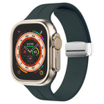 マグネティックフォールドクラスプシリコンウォッチバンド、Apple Watch Series 8&7 45mm用、Apple Watch Series 8&7 41mm用