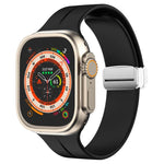マグネティックフォールドクラスプシリコンウォッチバンド、Apple Watch Series 8&7 45mm用、Apple Watch Series 8&7 41mm用