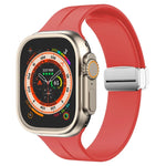 マグネティックフォールドクラスプシリコンウォッチバンド、Apple Watch Series 8&7 45mm用、Apple Watch Series 8&7 41mm用