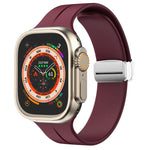 マグネティックフォールドクラスプシリコンウォッチバンド、Apple Watch Series 8&7 45mm用、Apple Watch Series 8&7 41mm用