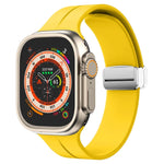 マグネティックフォールドクラスプシリコンウォッチバンド、Apple Watch Series 8&7 45mm用、Apple Watch Series 8&7 41mm用